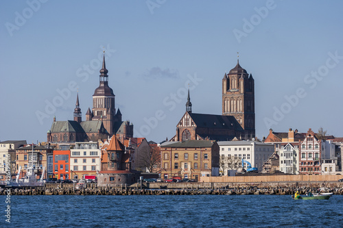 Silhouette der Hansestadt Stralsund, Mecklenburg Vorpommern,Deutschland