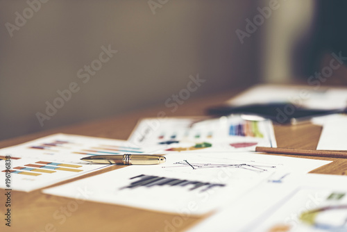 Image of business documents on workplace