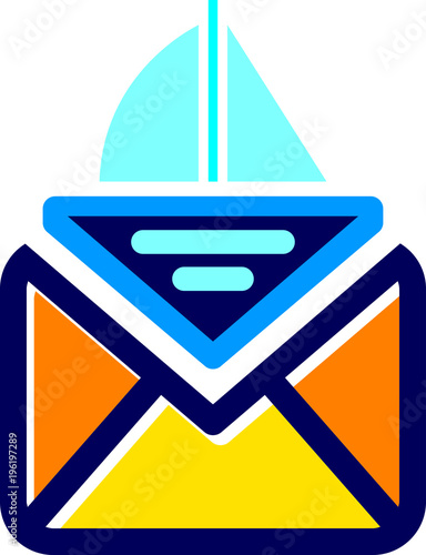 Sail Mail Vector Graphic Design
