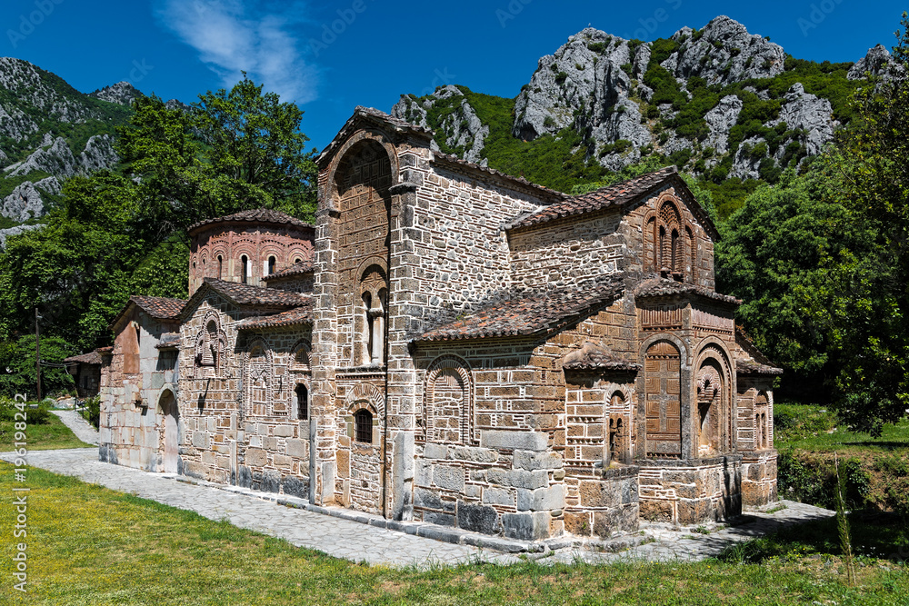 The historical stone church of Panagia at the Pyli village in Thessaly, Greece