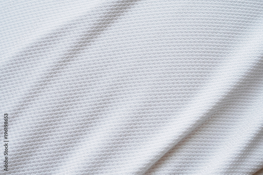 White cotton fabric texture. Clothes cotton jersey background with