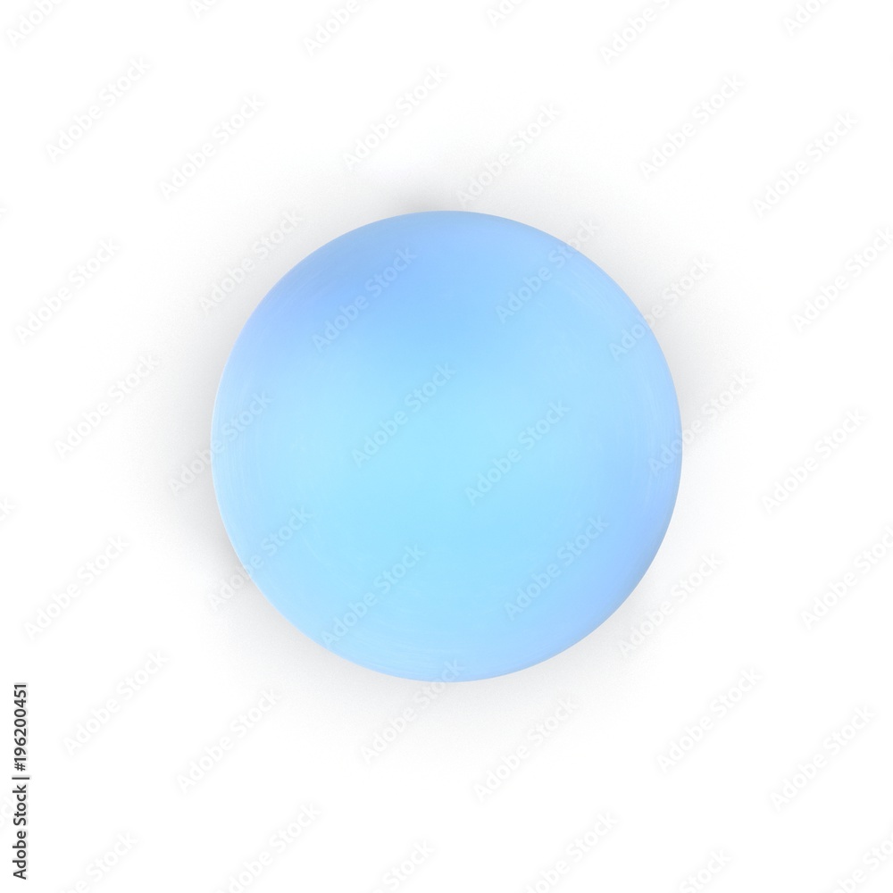 Uranus Planet on white. 3D illustration