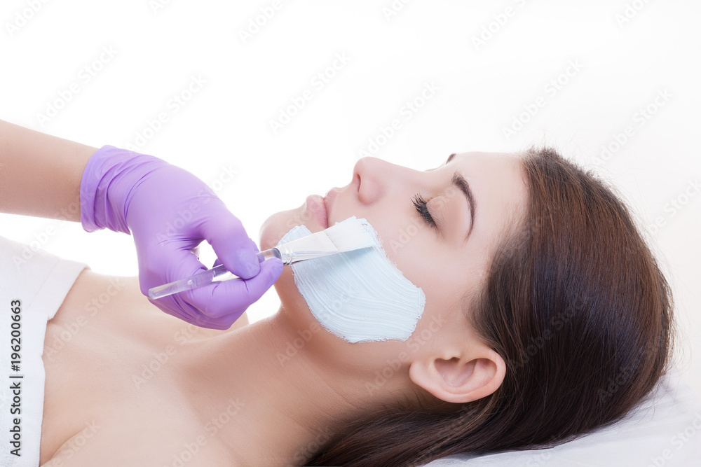 Spa facial mask application. Spa beauty organic facial mask application at day spa salon. Spa facial mask application. Spa beauty organic facial mask application at day spa salon.