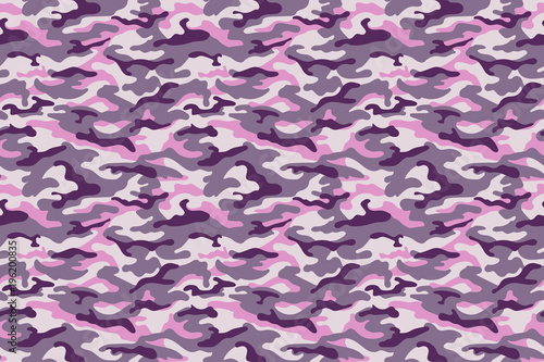 Military pink purple texture. Vector