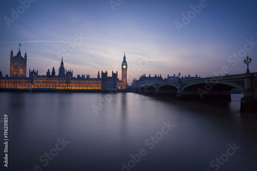 Westminster Parliament after Sunset