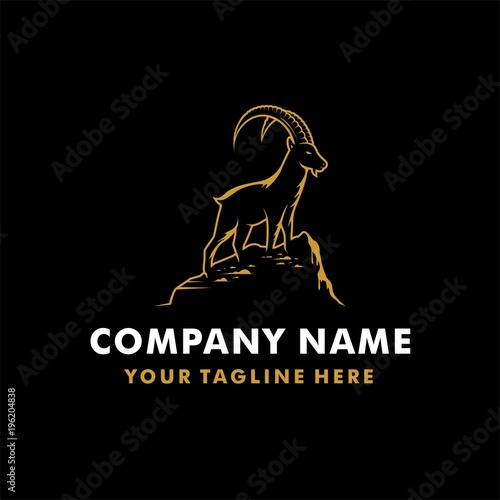 ELEGANT IBEX GOAT LOGO TEMPLATE
