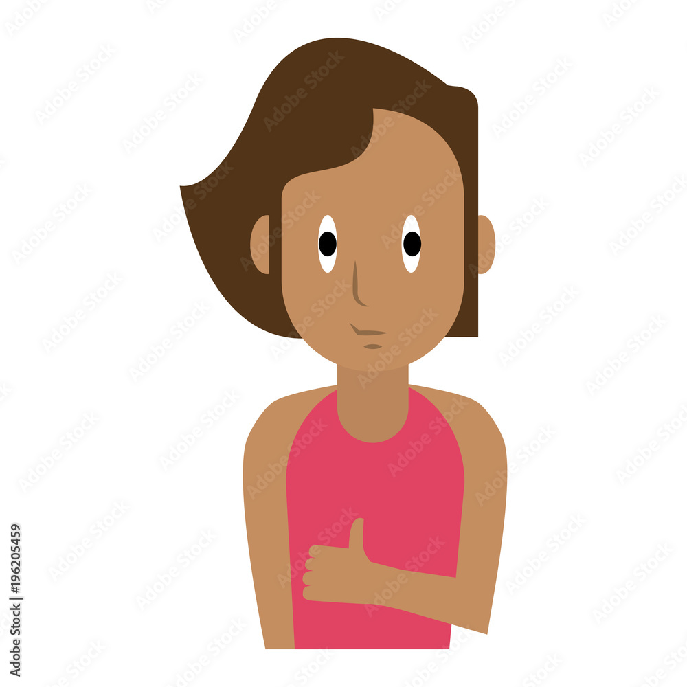 Young woman cartoon vector illustration graphic design