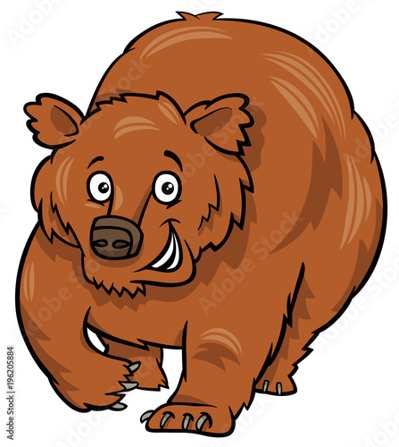 cartoon grizzly bear animal character