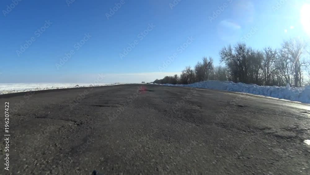 Cars on suburb road time lapse video