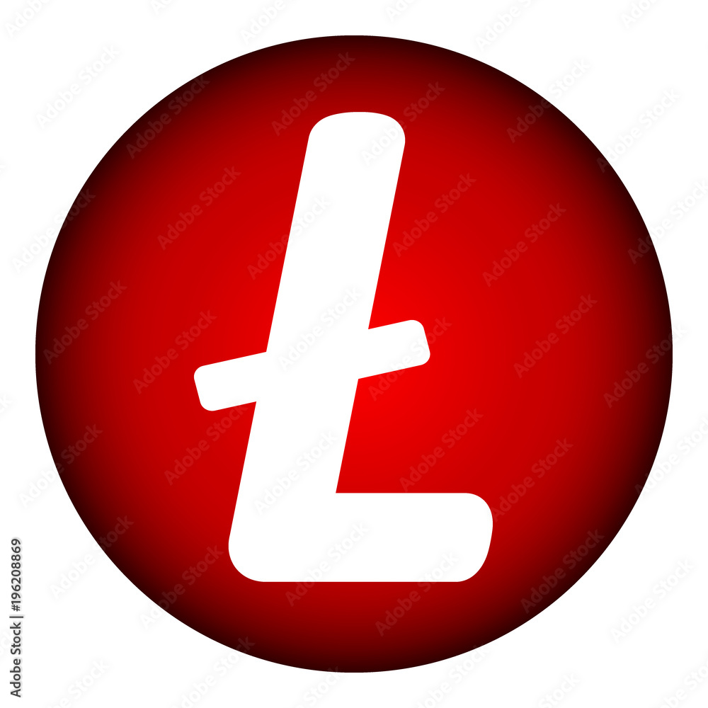 Fototapeta premium Litecoin icon on white.