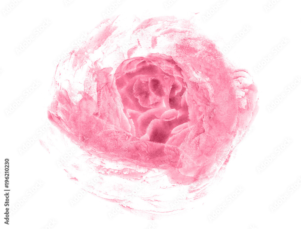 Abstract watercolor background hand-drawn on paper. Volumetric smoke elements. Pink, Rapture Rose color. For design, websites, card, text, decoration, surfaces. Abstract watercolor background hand-drawn on paper. Volumetric smoke elements. Pink, Rapture Rose color. For design, websites, card, text, decoration, surfaces.