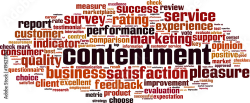 Contentment word cloud