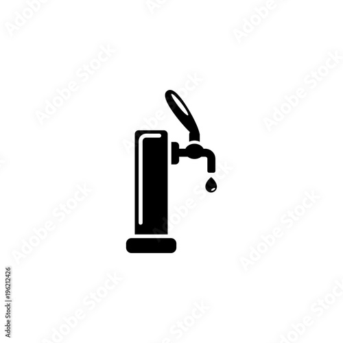 Beer Crane. Flat Vector Icon. Simple black symbol on white background