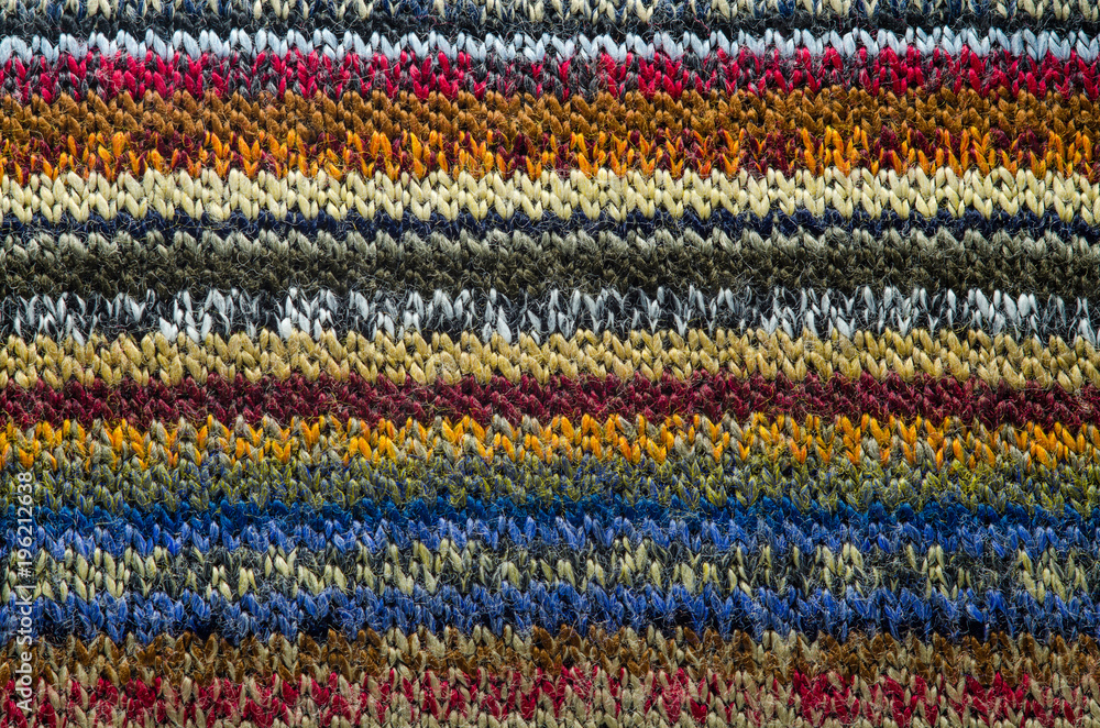 Colorful Knit Fabric Texture. Blank Background of Knitted Sweater Cloth