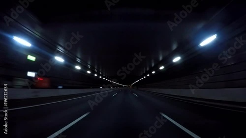 Highway Driving at night photo