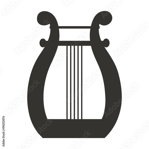 Vector lyre icon.