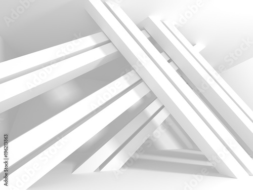 Abstract Modern White Architecture Background