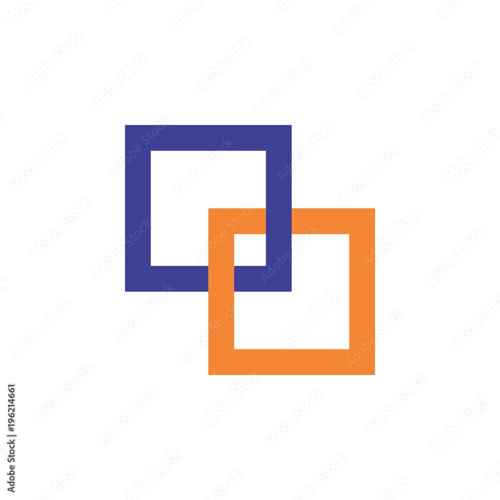 linked two square logo,OO letter logo linked two square logo,OO letter logo