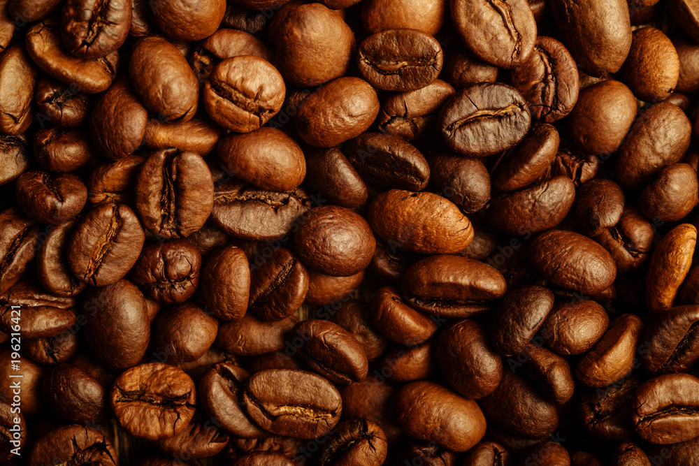 Coffee beans close-up. Beautiful saturated color Coffee beans close-up. Beautiful saturated color