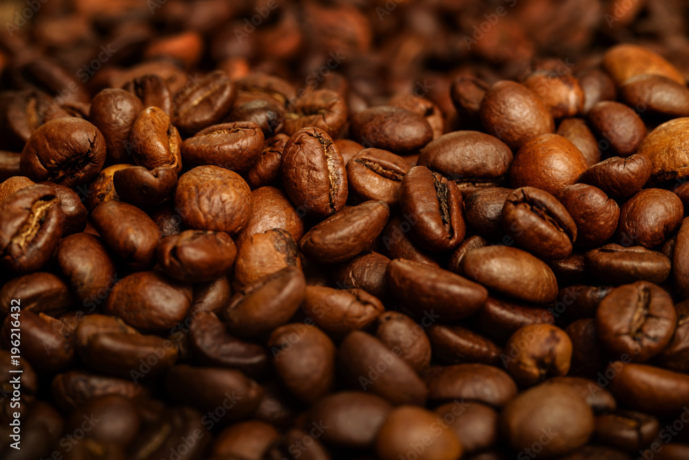 Coffee beans close-up. Beautiful saturated color Coffee beans close-up. Beautiful saturated color