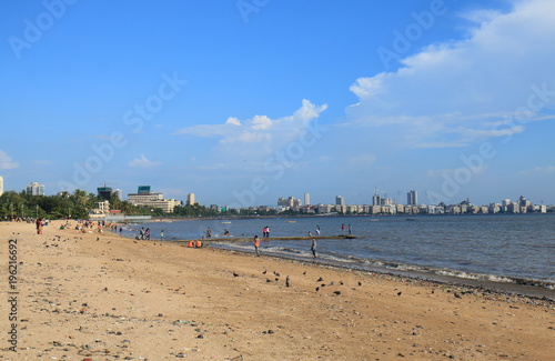 Chowpatty beach Mumbai India photo