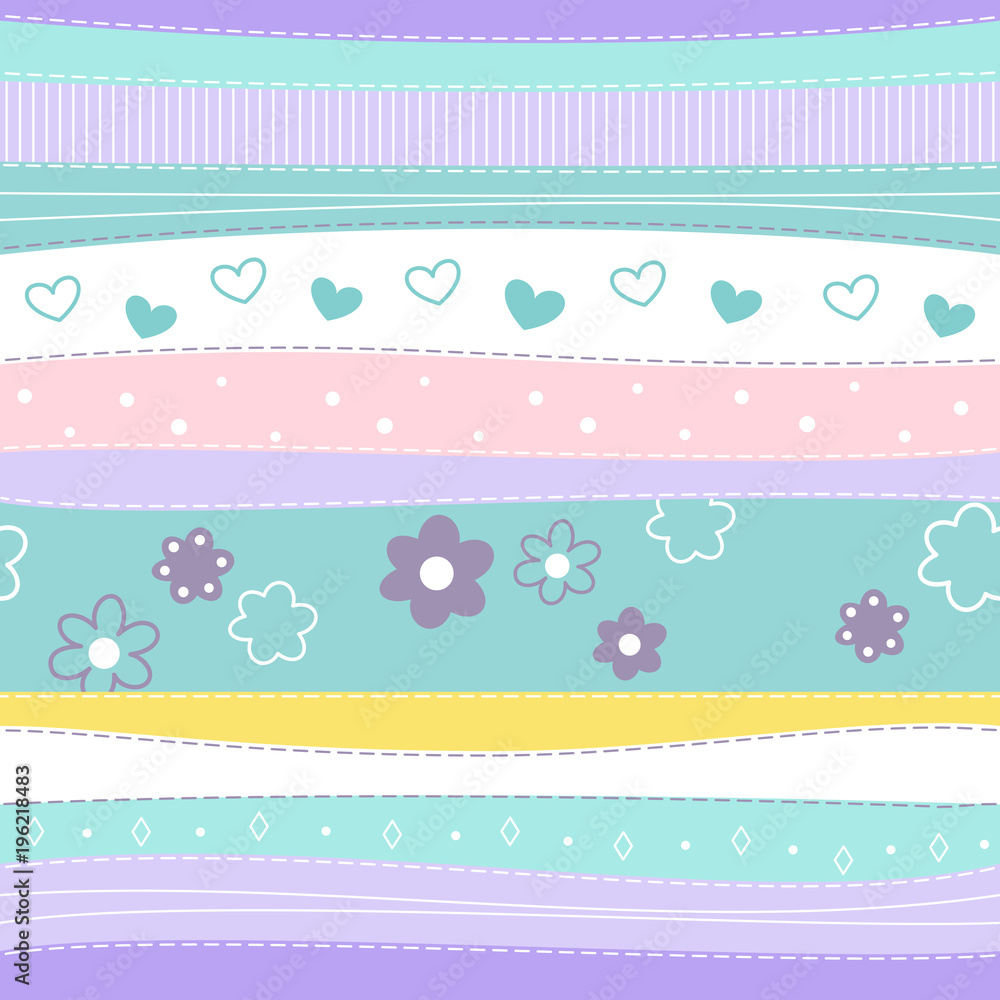 Cute abstract seamless pattern. The pattern can be repeated without any visible seams