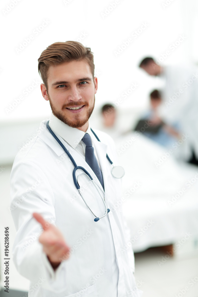 portrait of a smiling doctor. portrait of a smiling doctor.