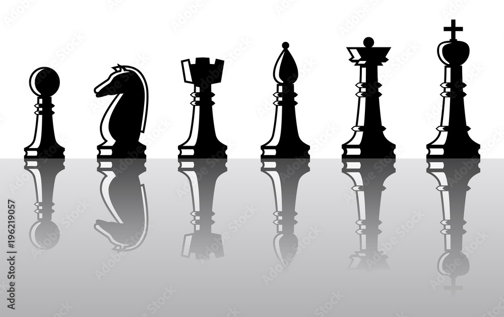 Set of chess figures. Chess elements collection. Flat style chess figures isolated. Vector illustration. Set of chess figures. Chess elements collection. Flat style chess figures isolated. Vector illustration.