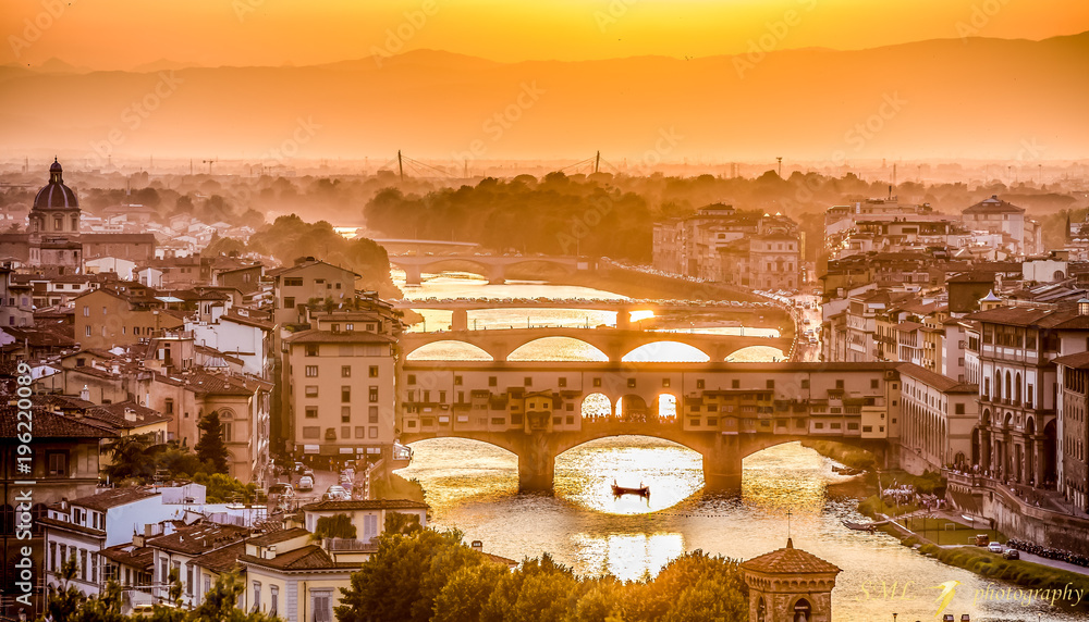 Sunset over the Ponte Vecchio