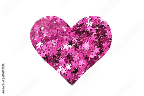 Pink glitter heart