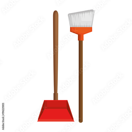 garbage picker with broom
