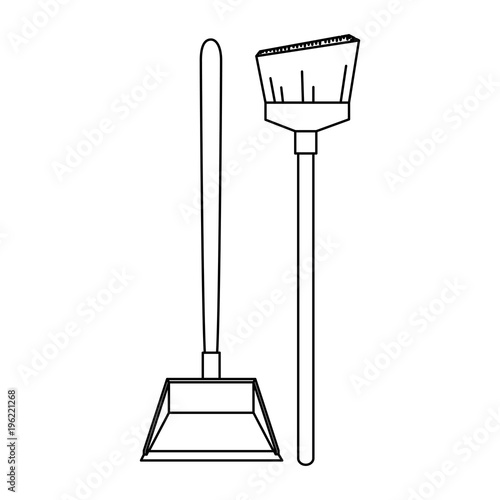 garbage picker with broom