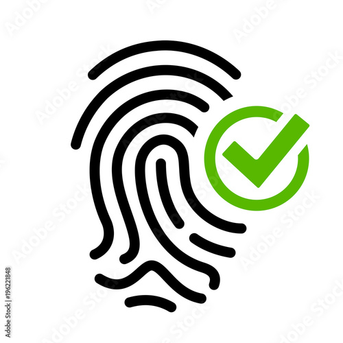 Biometric access vector icon