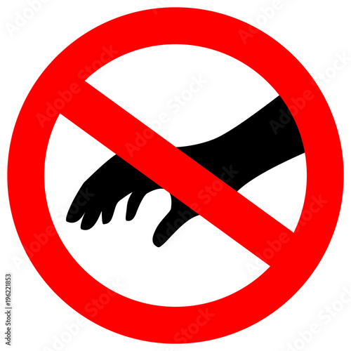 Don't touch please security vector sign