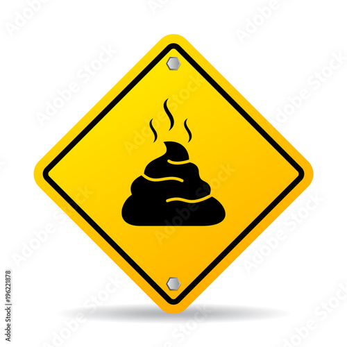 Shit happens vector warning sign