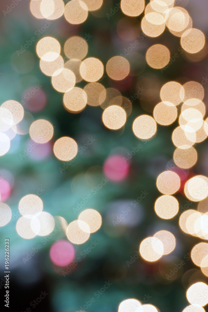 Obraz premium Christmas tree lights bokeh