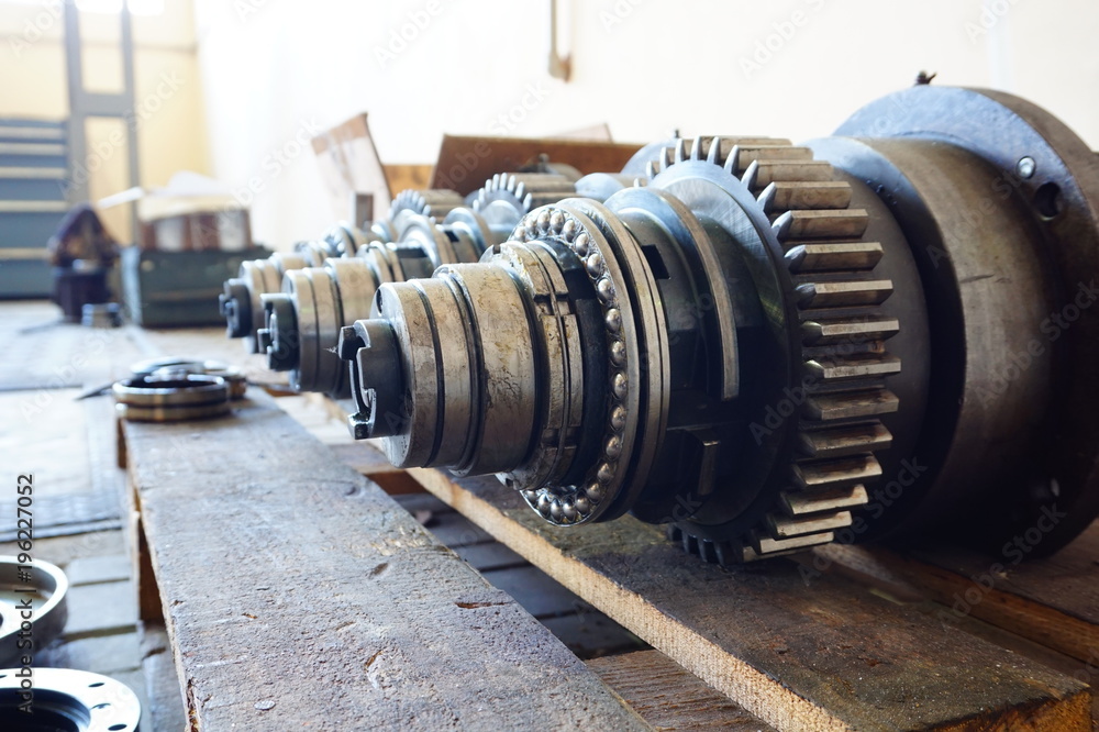 Metalworking machine with an open housing is ready for maintenance Metalworking machine with an open housing is ready for maintenance