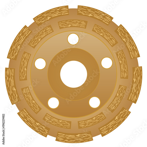Grinding wheel for glass processing vector eps 10