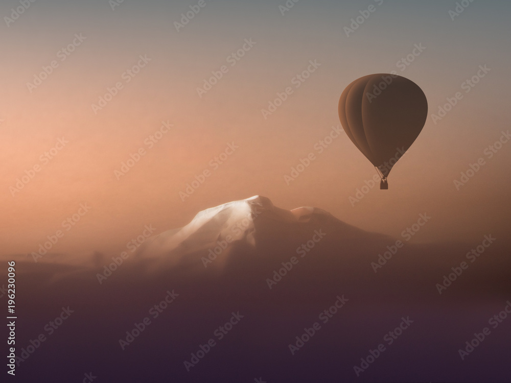 dream journey hot air balloon floating over the mountains dream journey hot air balloon floating over the mountains
