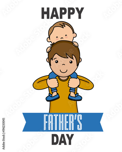 happy fathers day. . child up on the shoulders of dad