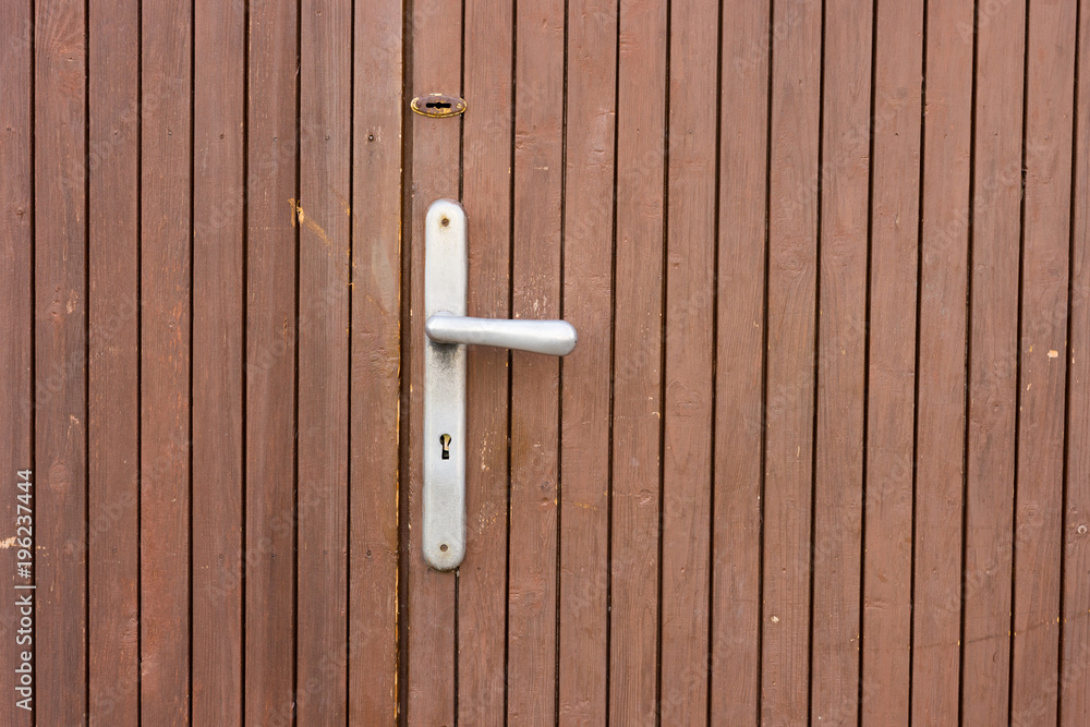 door handle and old wooden door