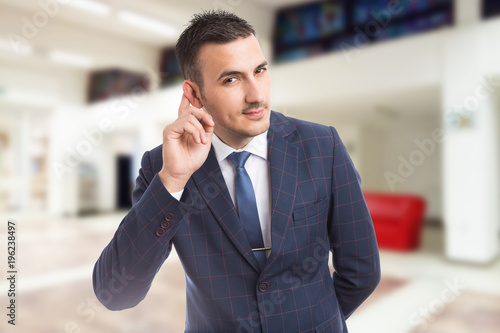 Friendly interested realtor or real estate agent.