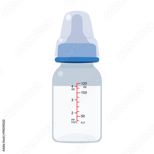 Feeding Bottle or Baby bottle for infants and young children vector illustration
