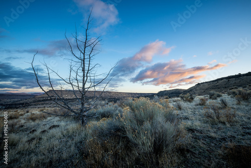 Oregon Desert Sunrise Madras Deschutes River Cascades Sage Brush  photo