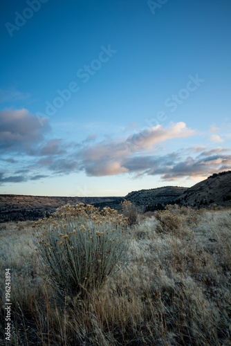 Oregon Desert Sunrise Madras Deschutes River Cascades Sage Brush  photo