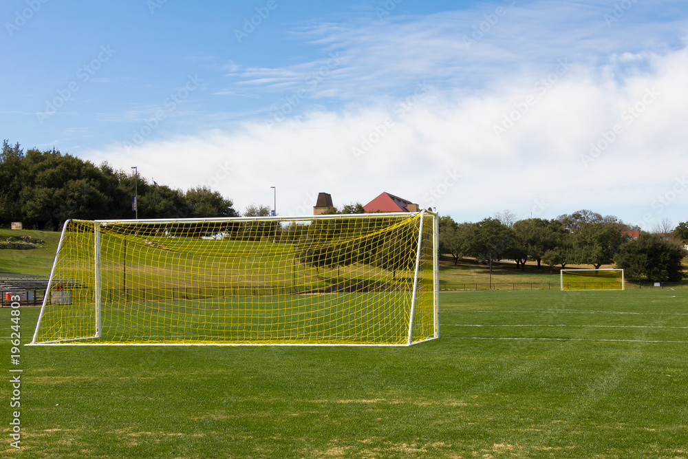 Fototapeta premium soccer field and goals