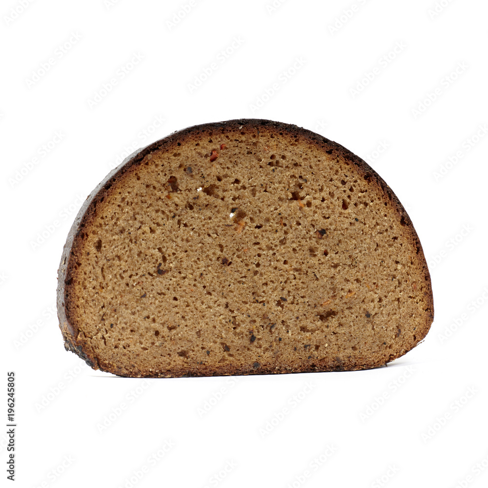 Dark bread isolated on white background Dark bread isolated on white background