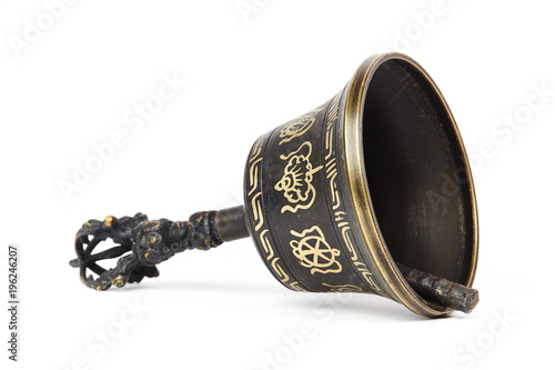 Buddhist bell isolated on white background