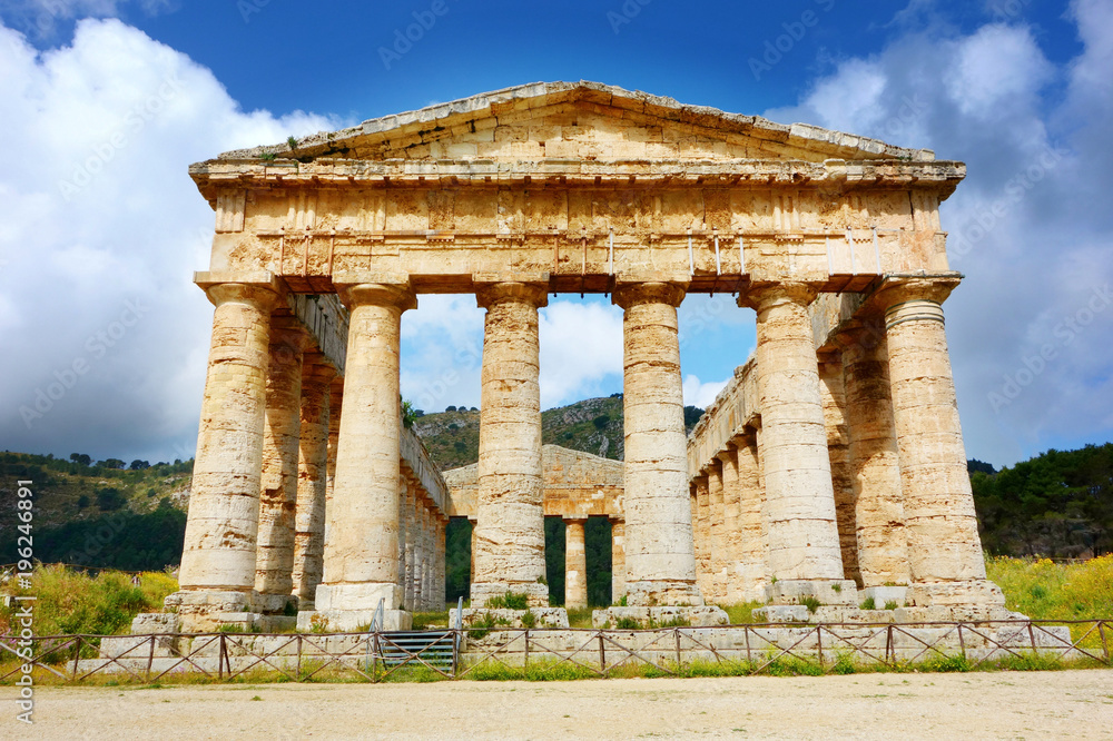 Ancient Greek Temple of Segesta, Sicily, Italy
