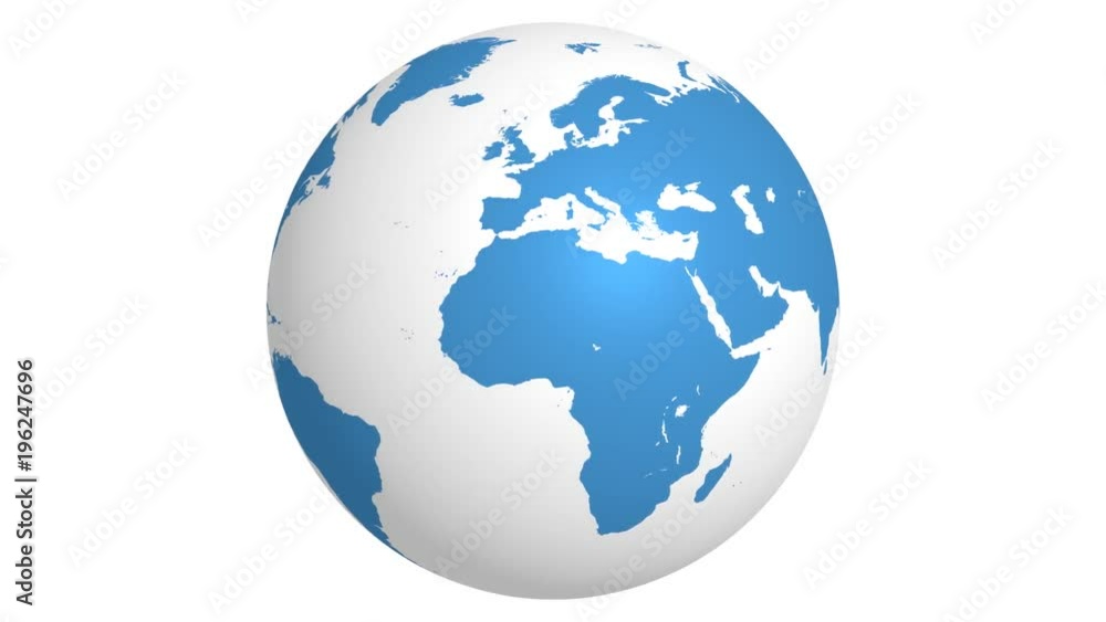 World animation isolated white background World animation isolated white background